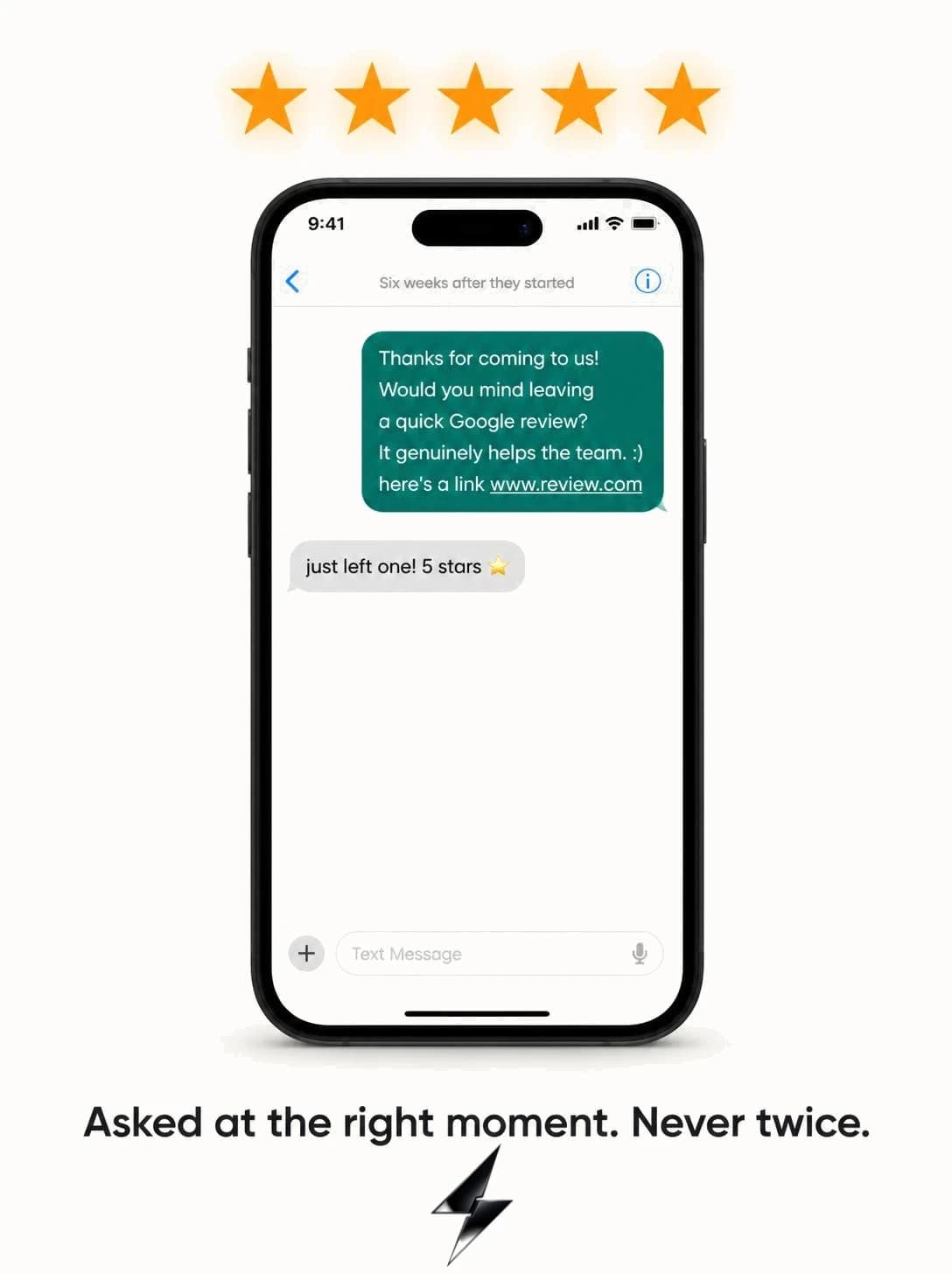 Review asks — what it looks like running